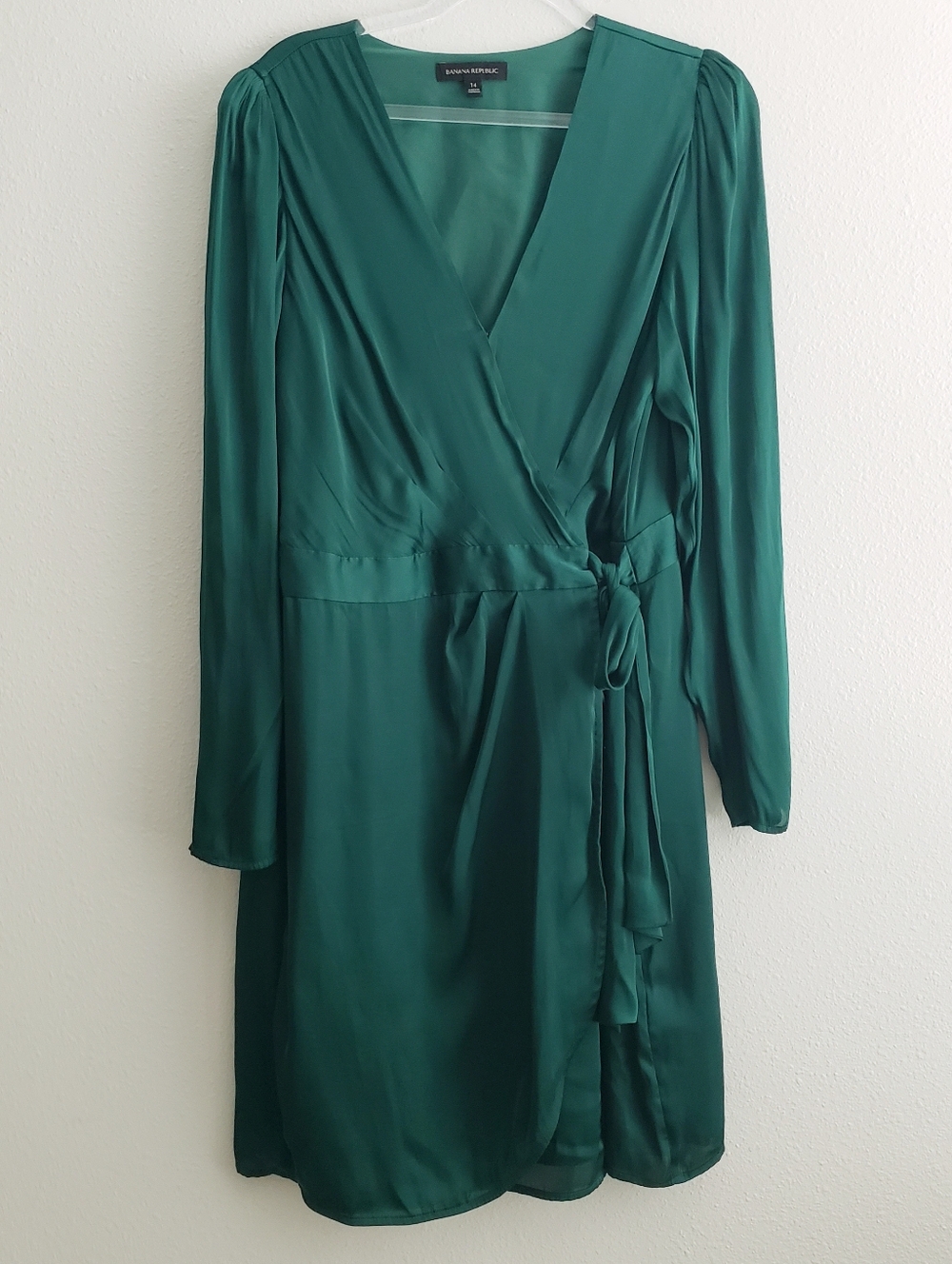 Banana Republic Puff Sleeve Mini Wrap Dress - Picture 2 of 9